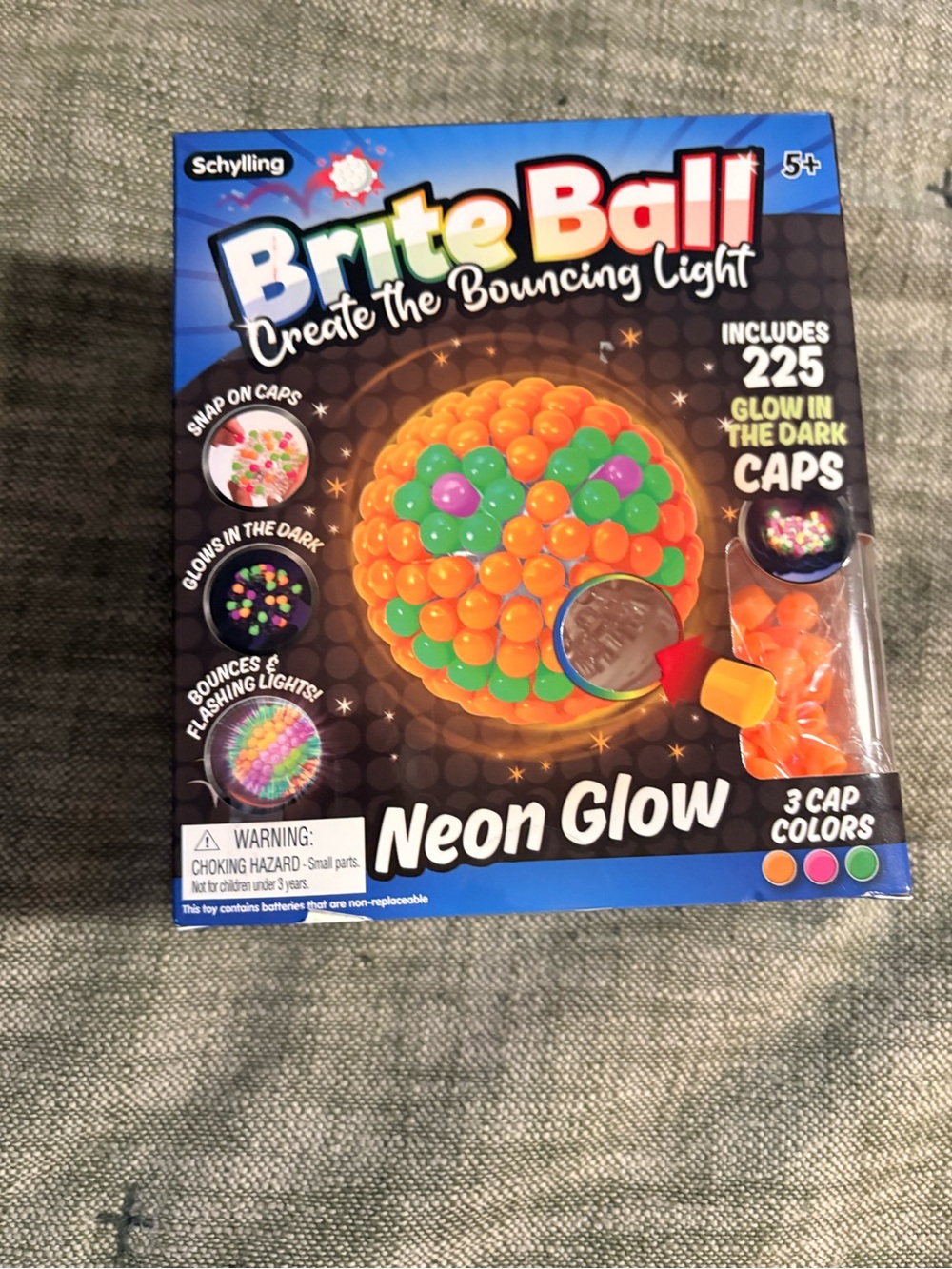 Brite Ball Neon Glow Party Toy - Orange & Green